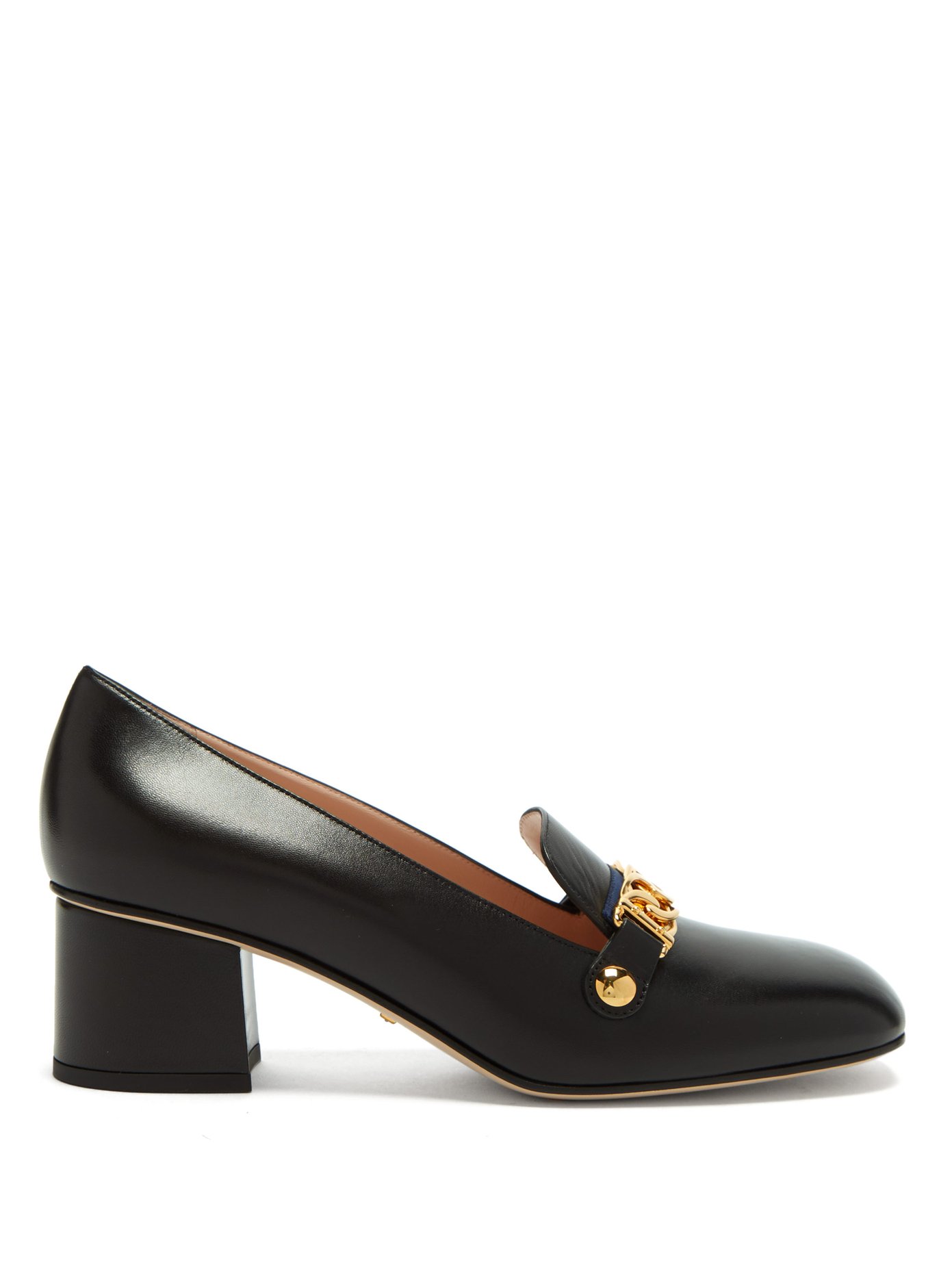 gucci block heel loafers