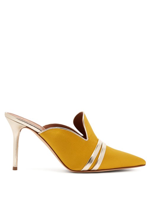 Hayley point-toe satin mules | Malone 