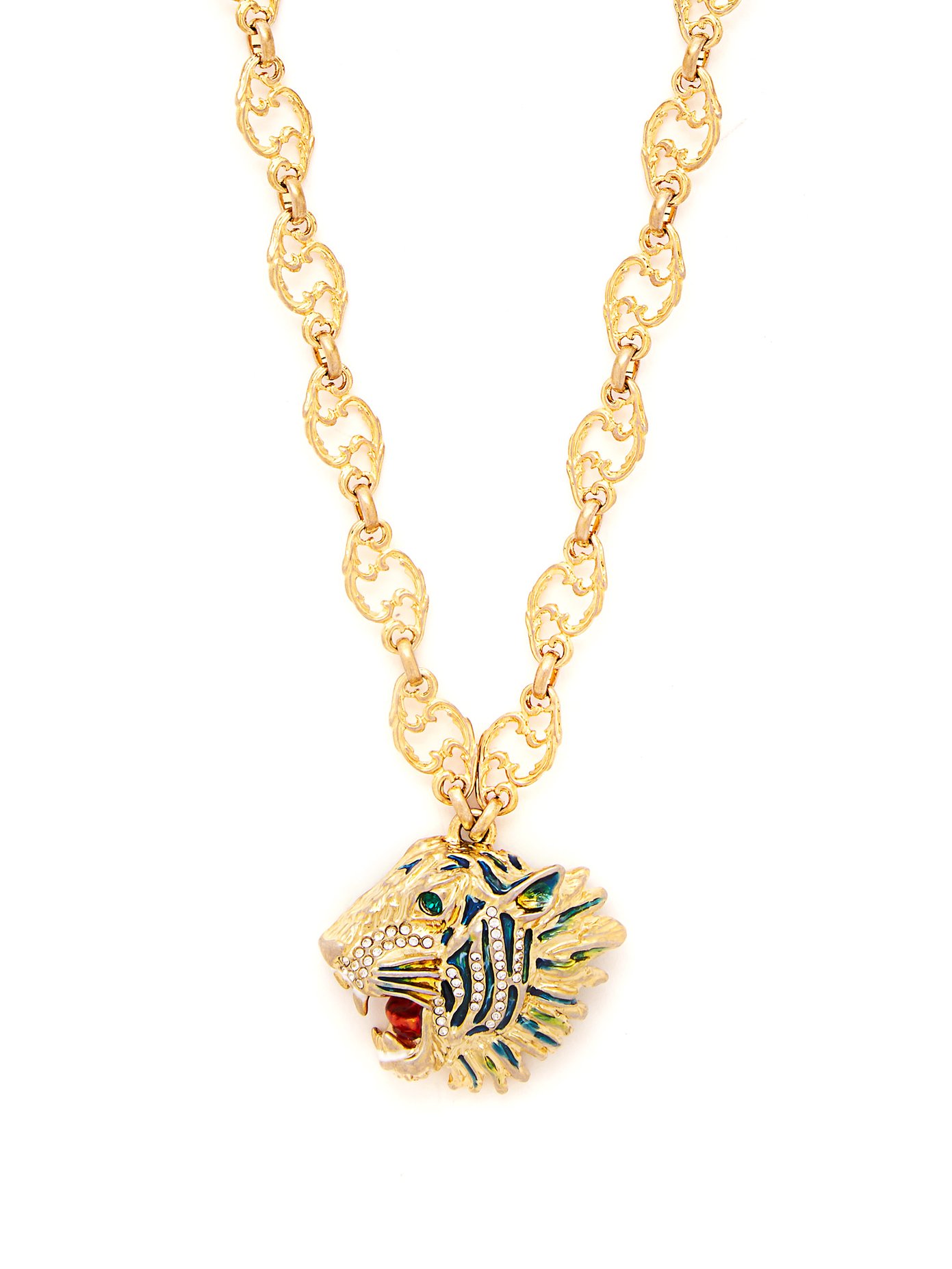 Roaring tiger pendant necklace | Gucci 