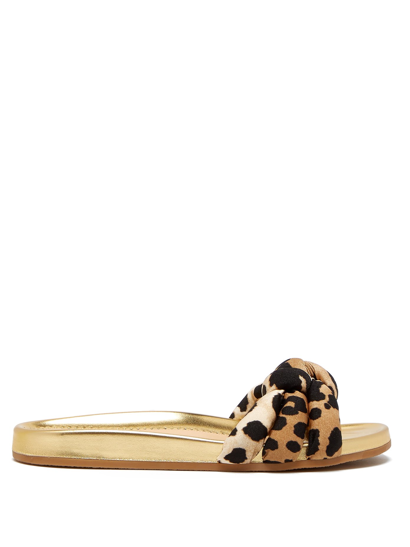 X Adriana Degreas leopard-print slides 