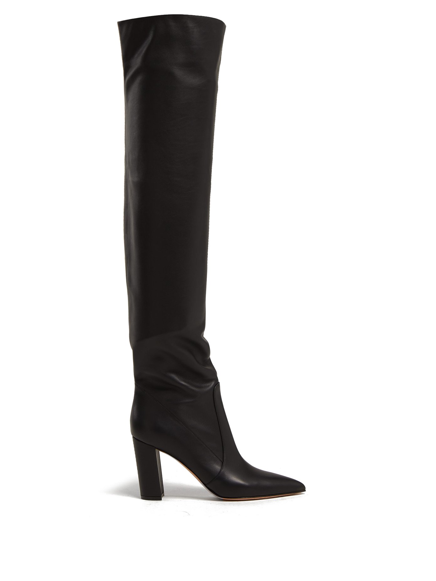 Nappa 85 block-heel leather boots 