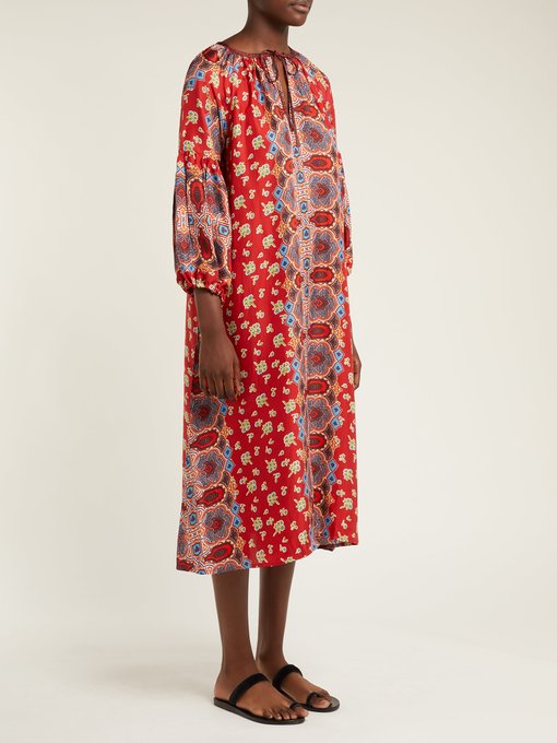Misha geometric and floral-print silk dress | D'Ascoli | MATCHESFASHION UK