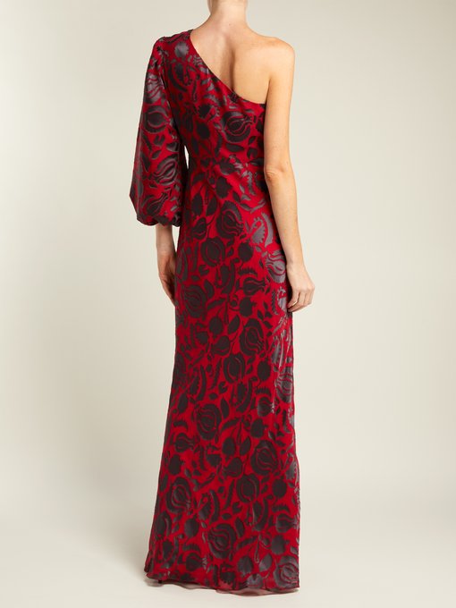 Lily Budapest asymmetric floral devoré gown | Saloni | MATCHESFASHION UK