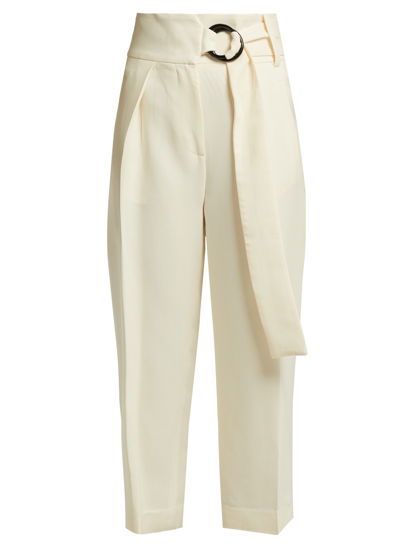 high waisted tailored trousers