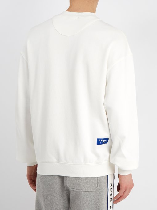 Logo-embroidered cotton sweatshirt展示图