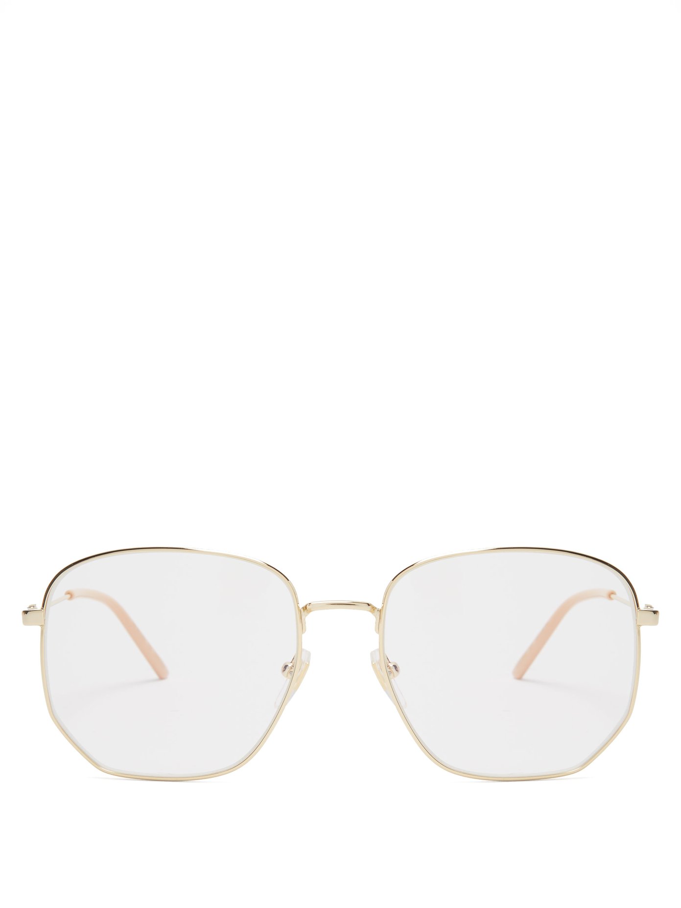 Square-frame metal glasses | Gucci 