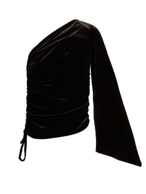 Nabela one-shoulder velvet top | Osman | MATCHESFASHION UK