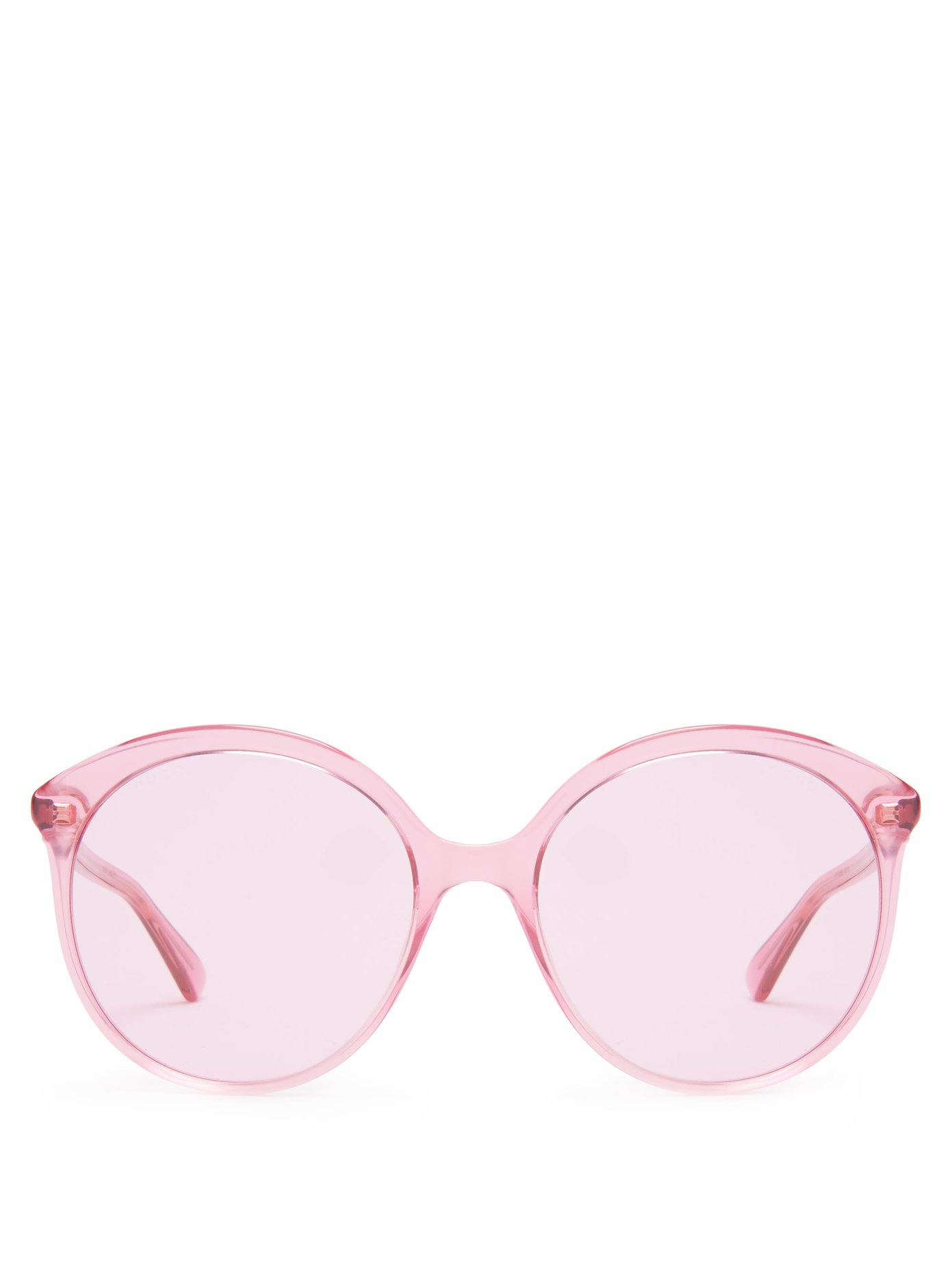 Cat-eye round acetate sunglasses 