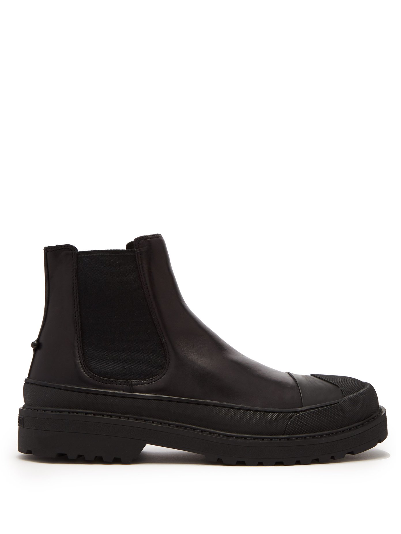 Military Tank leather chelsea boots 