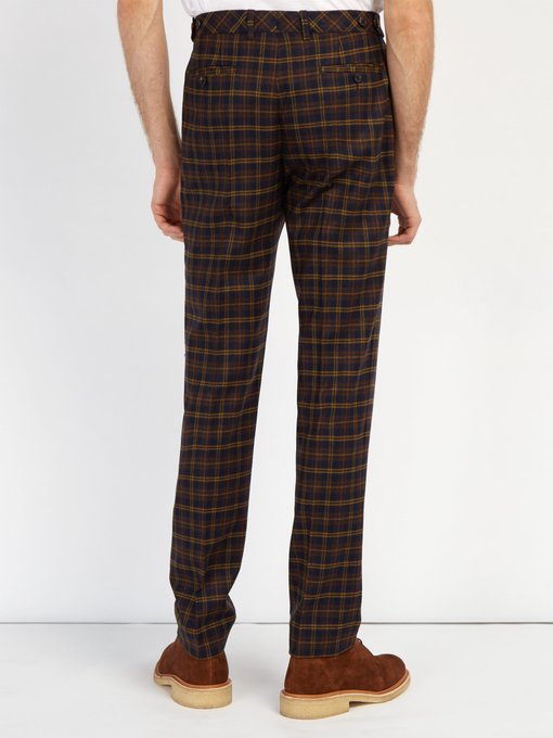 High-rise wool check trousers | Connolly | MATCHESFASHION UK