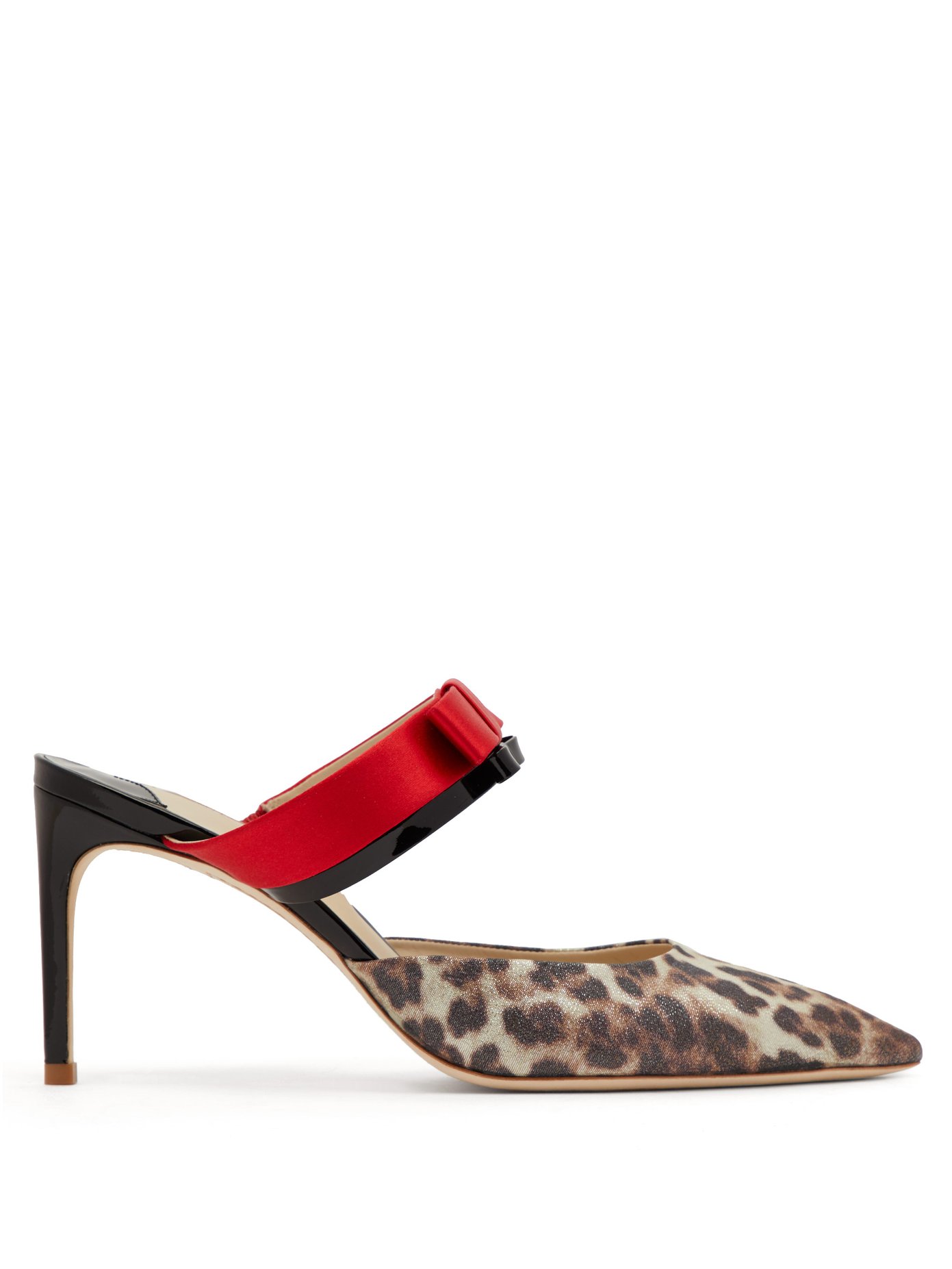 leopard mules with bow