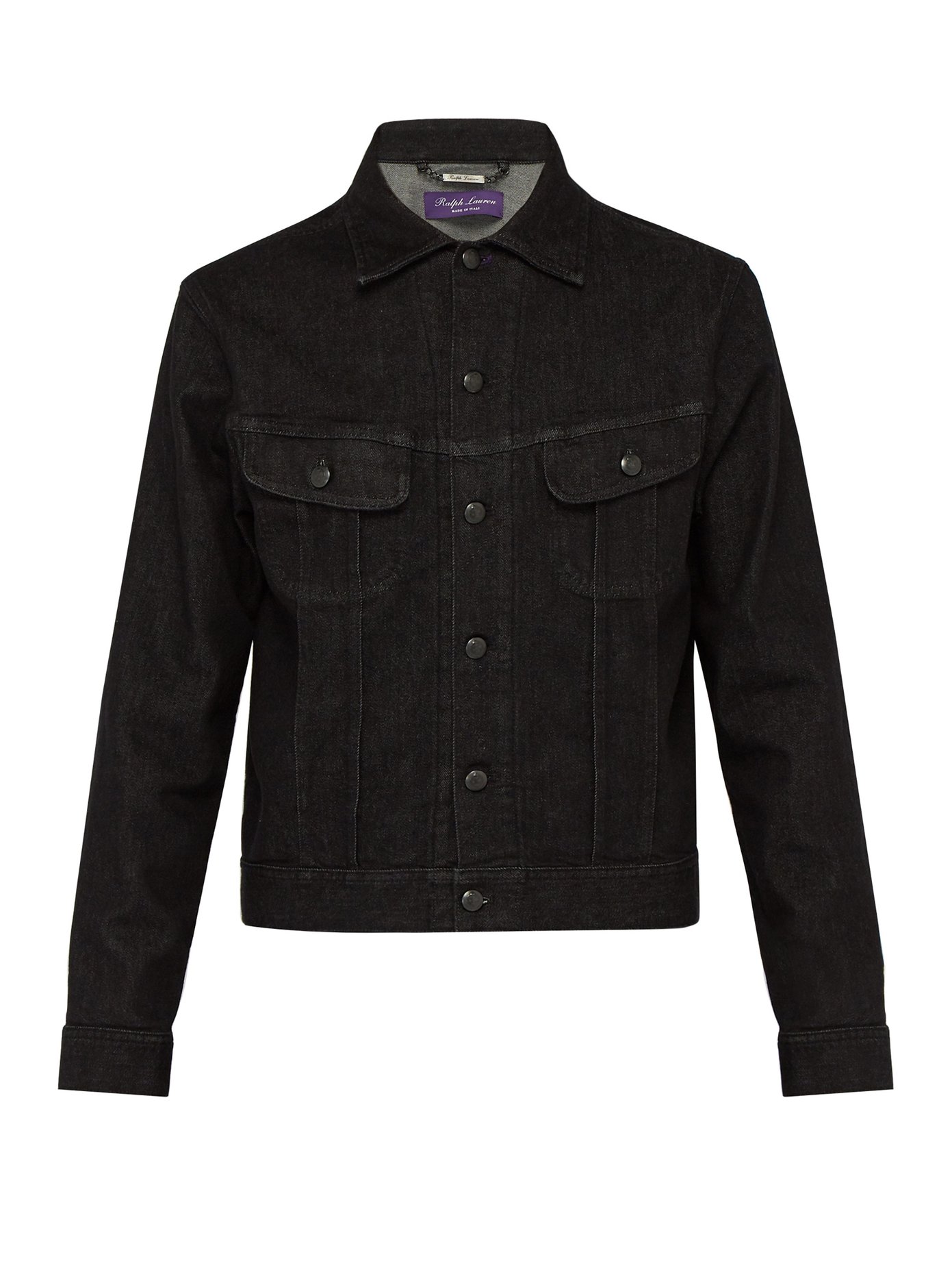 black polo jean jacket