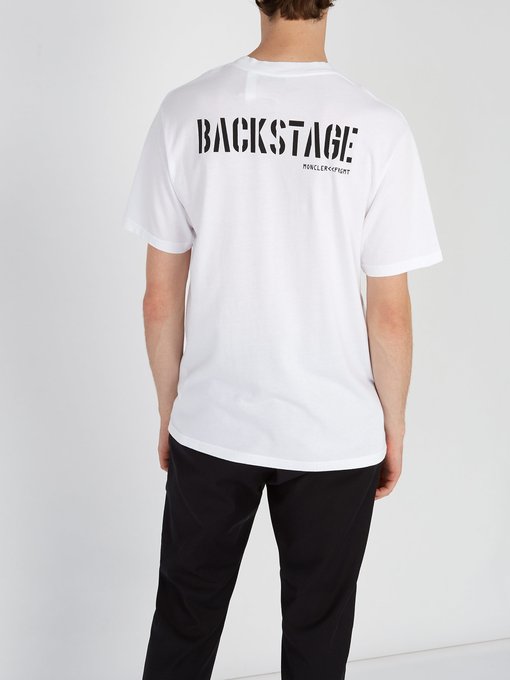 Backstage print crew neck cotton T 