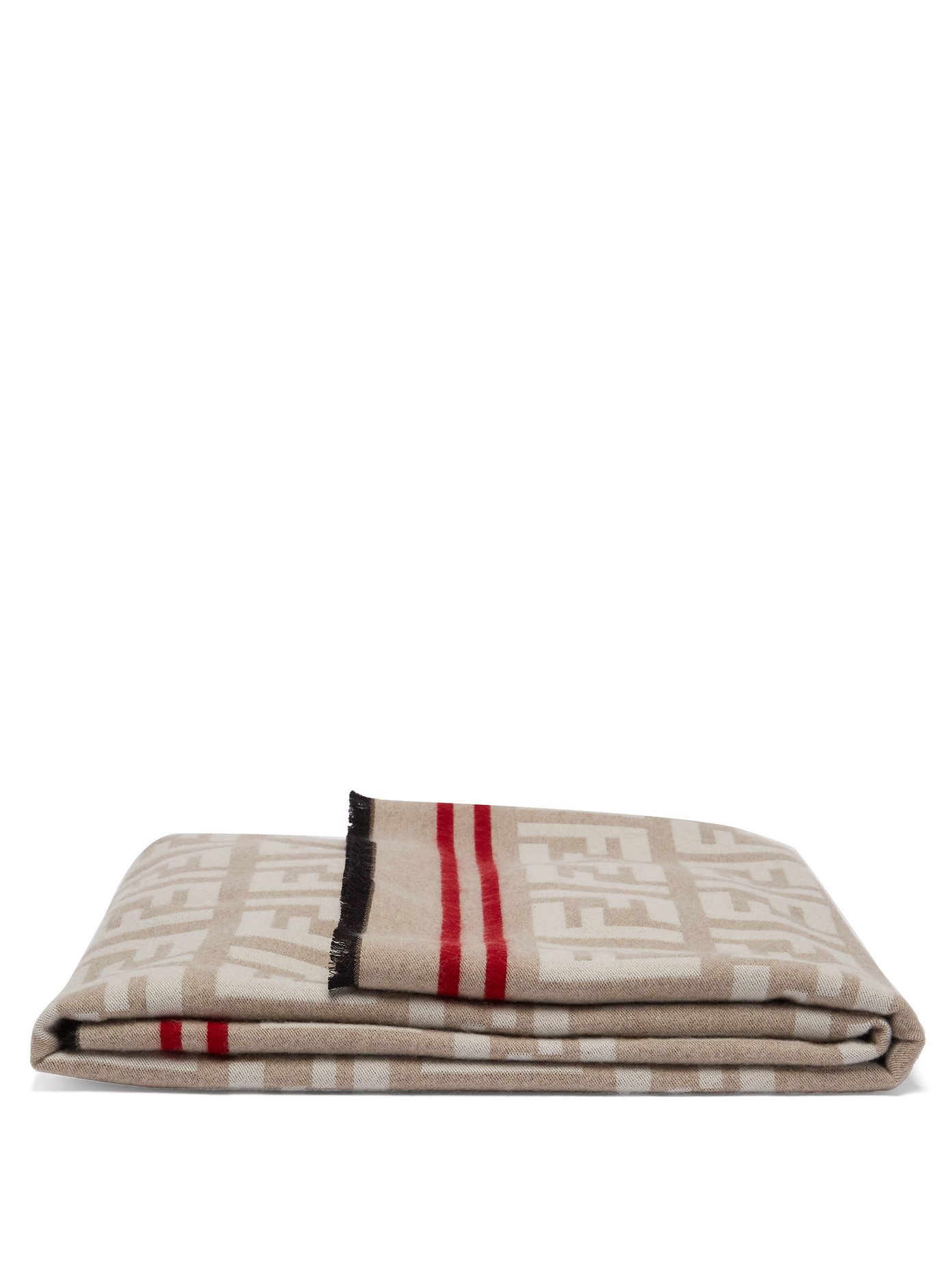 FF logo wool-blend blanket | Fendi 
