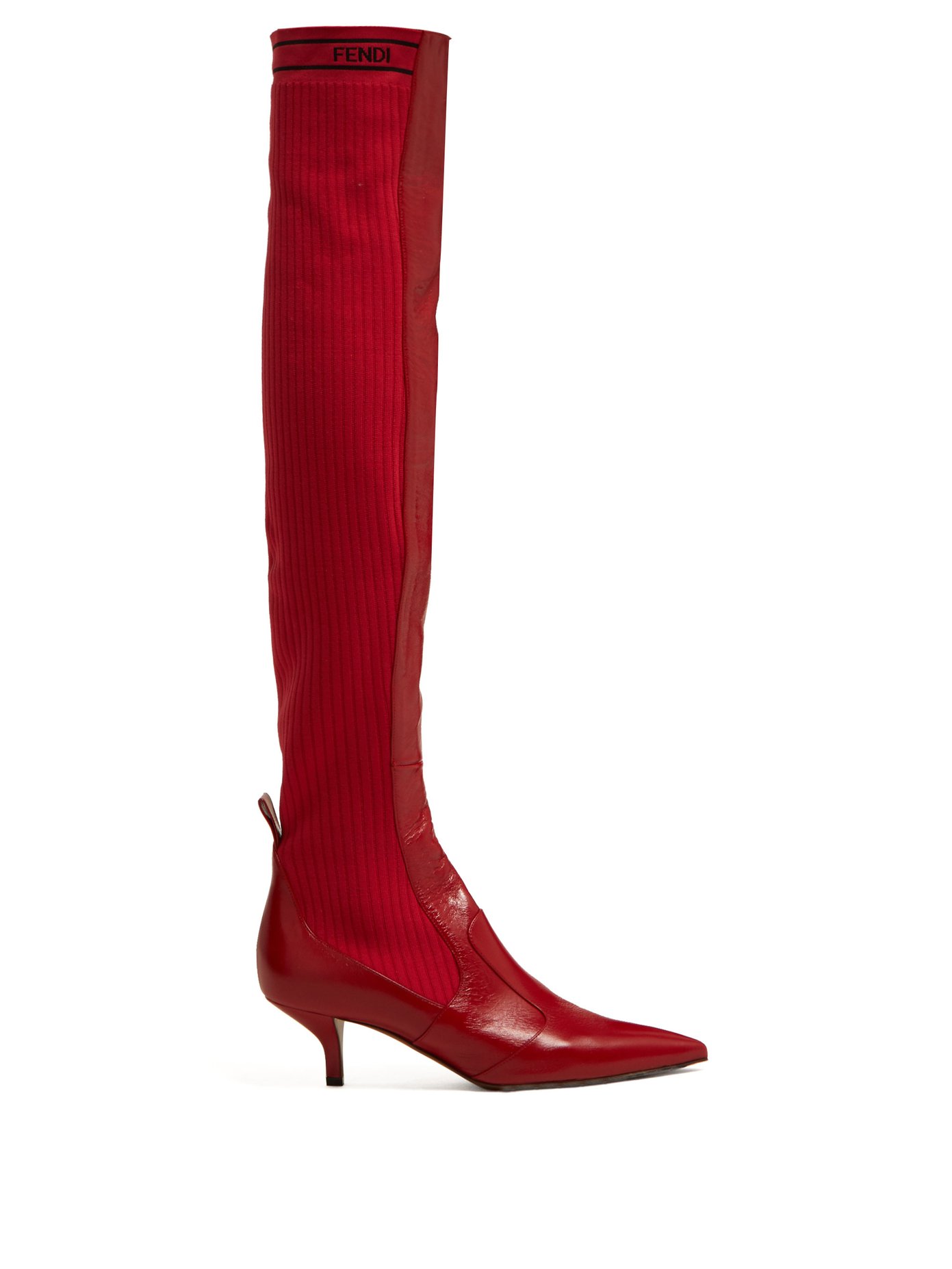 fendi rockoko boots red
