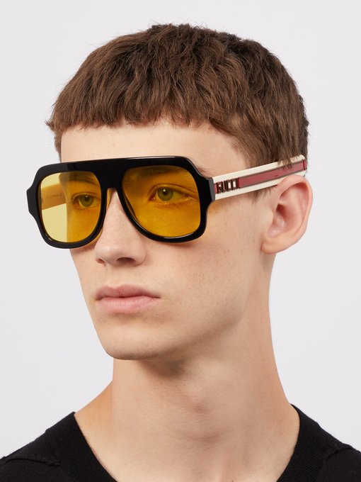D-frame acetate sunglasses | Gucci 
