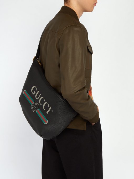 gucci logo messenger bag