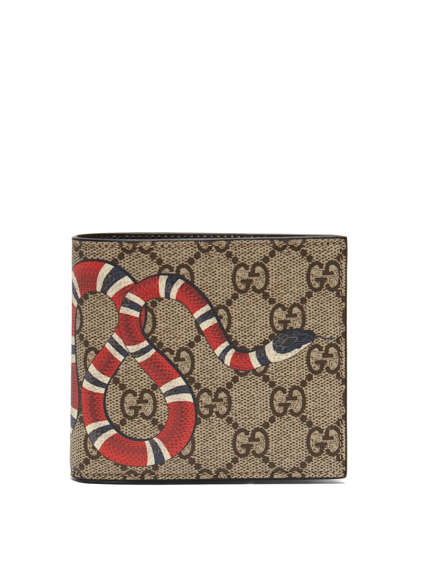 gucci bifold wallet gg supreme kingsnake