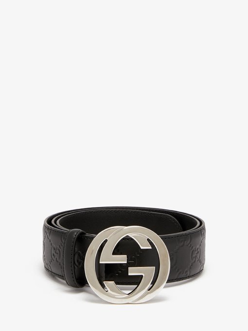 Signature GG-logo leather belt | Gucci 