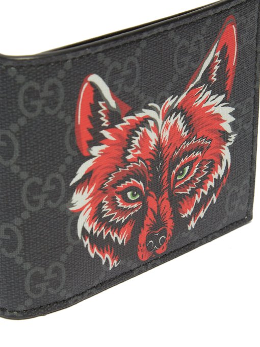 gucci red wolf wallet