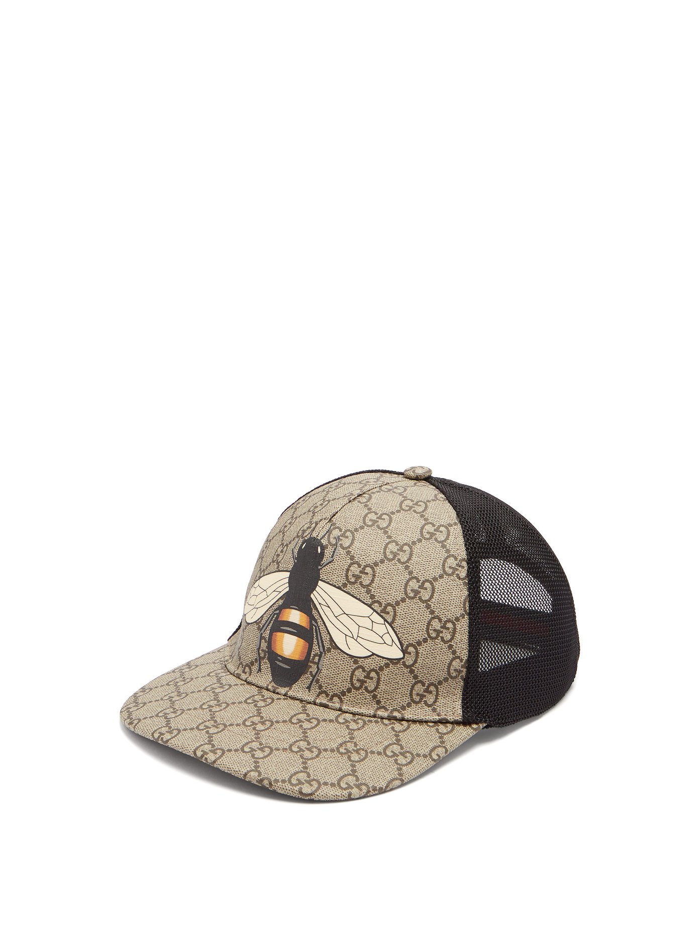 GG and bee-print mesh hat | Gucci 