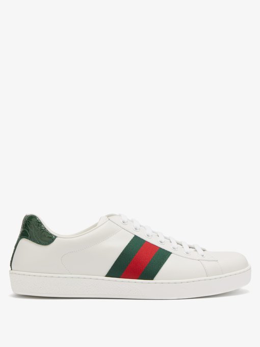 gucci new ace leather trainers