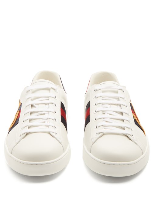 gucci ace embroidered trainers