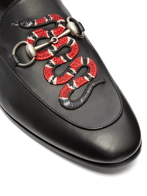 Brixton Kingsnake-embroidered leather 