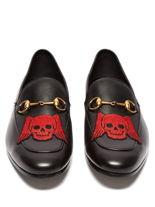 gucci brixton loafer red
