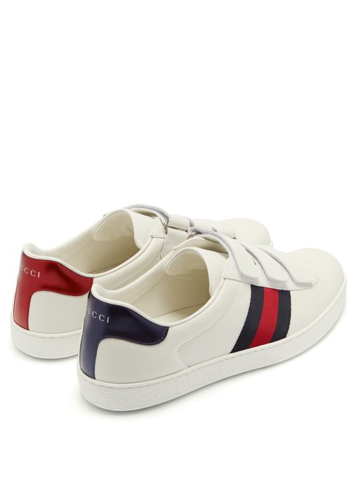 New Ace Web-stripe low-top leather 