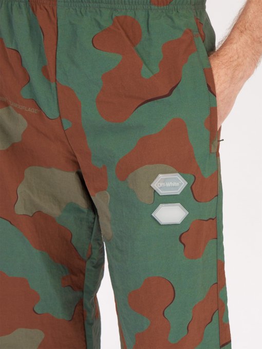 military print track pants