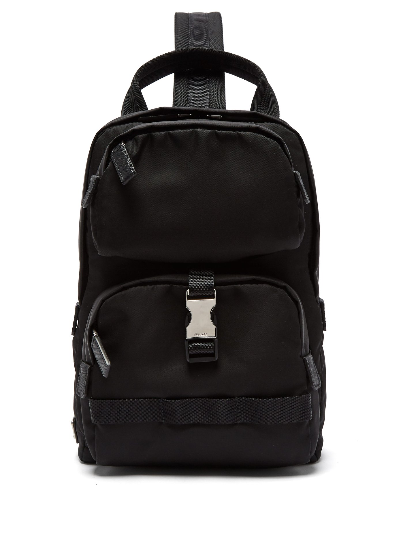 Nylon single-strap cross-body backpack 