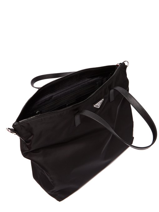 prada nylon tote bag black