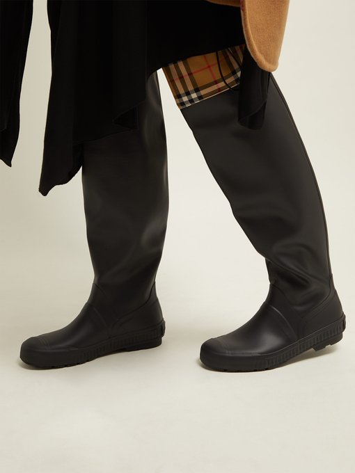 Freddie Vintage-check rain boots 
