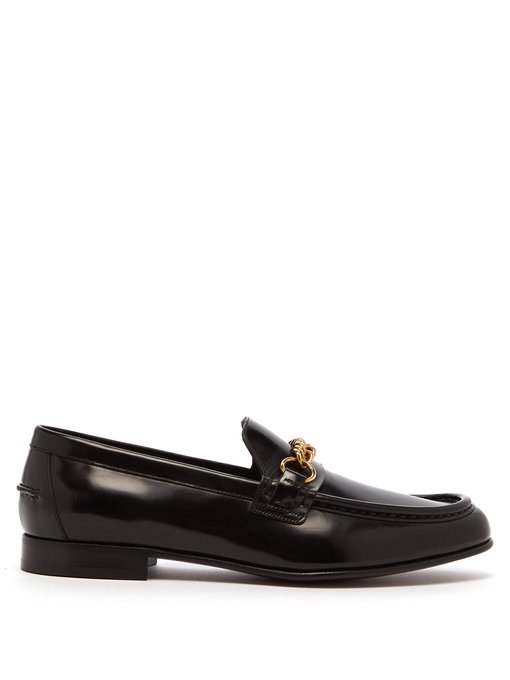 Solway chain-strap leather loafers 