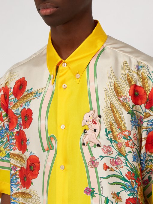 gucci floral button up