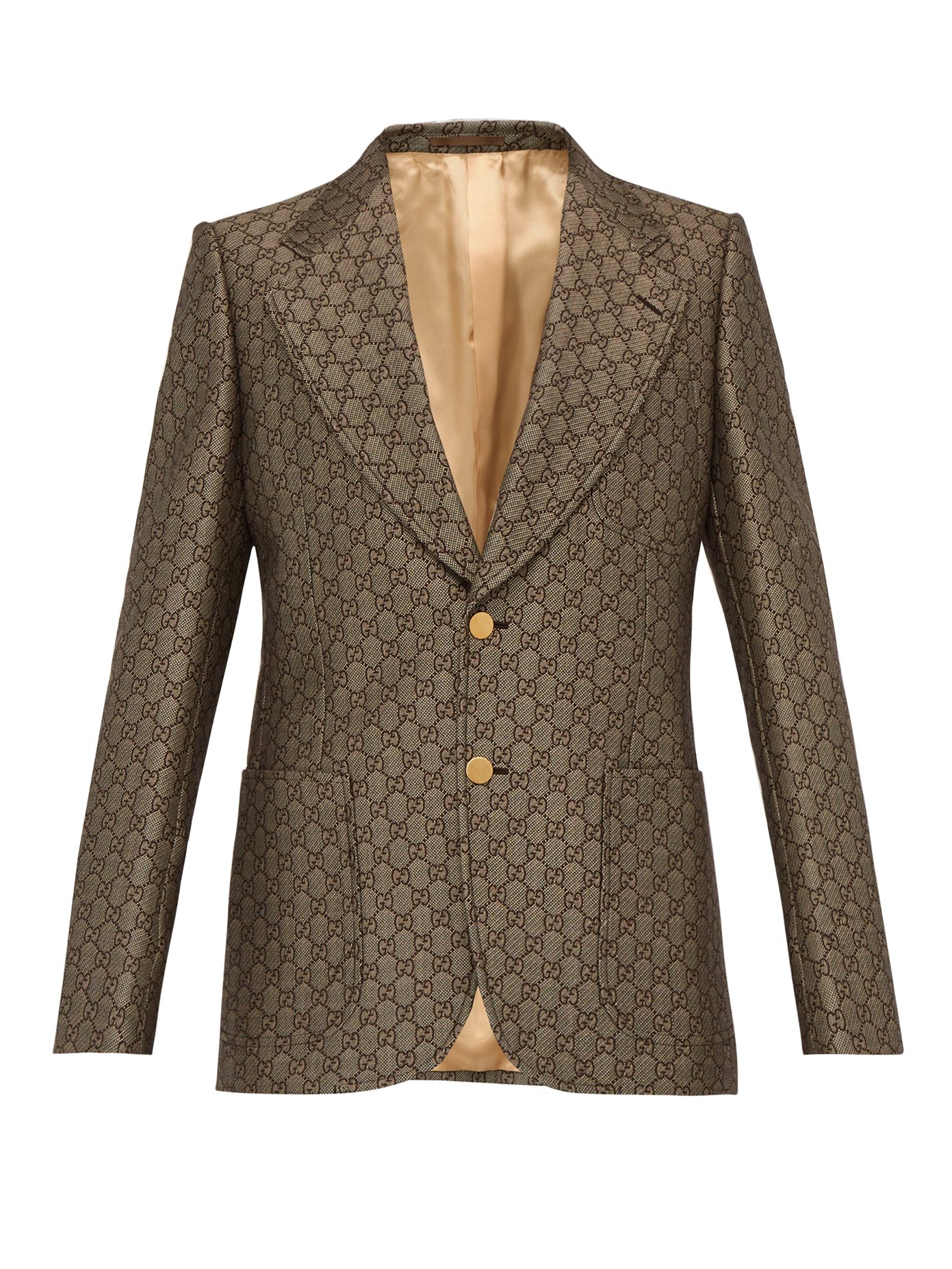 GG monogram single-breasted suit jacket 