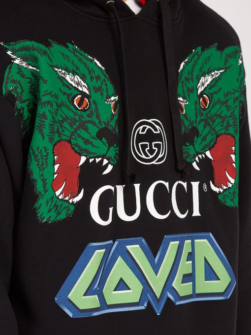 gucci green tiger hoodie