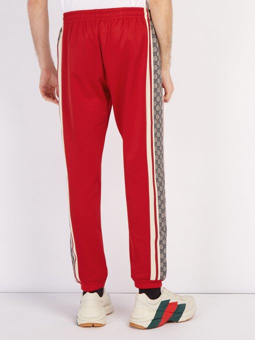 gucci red track pants