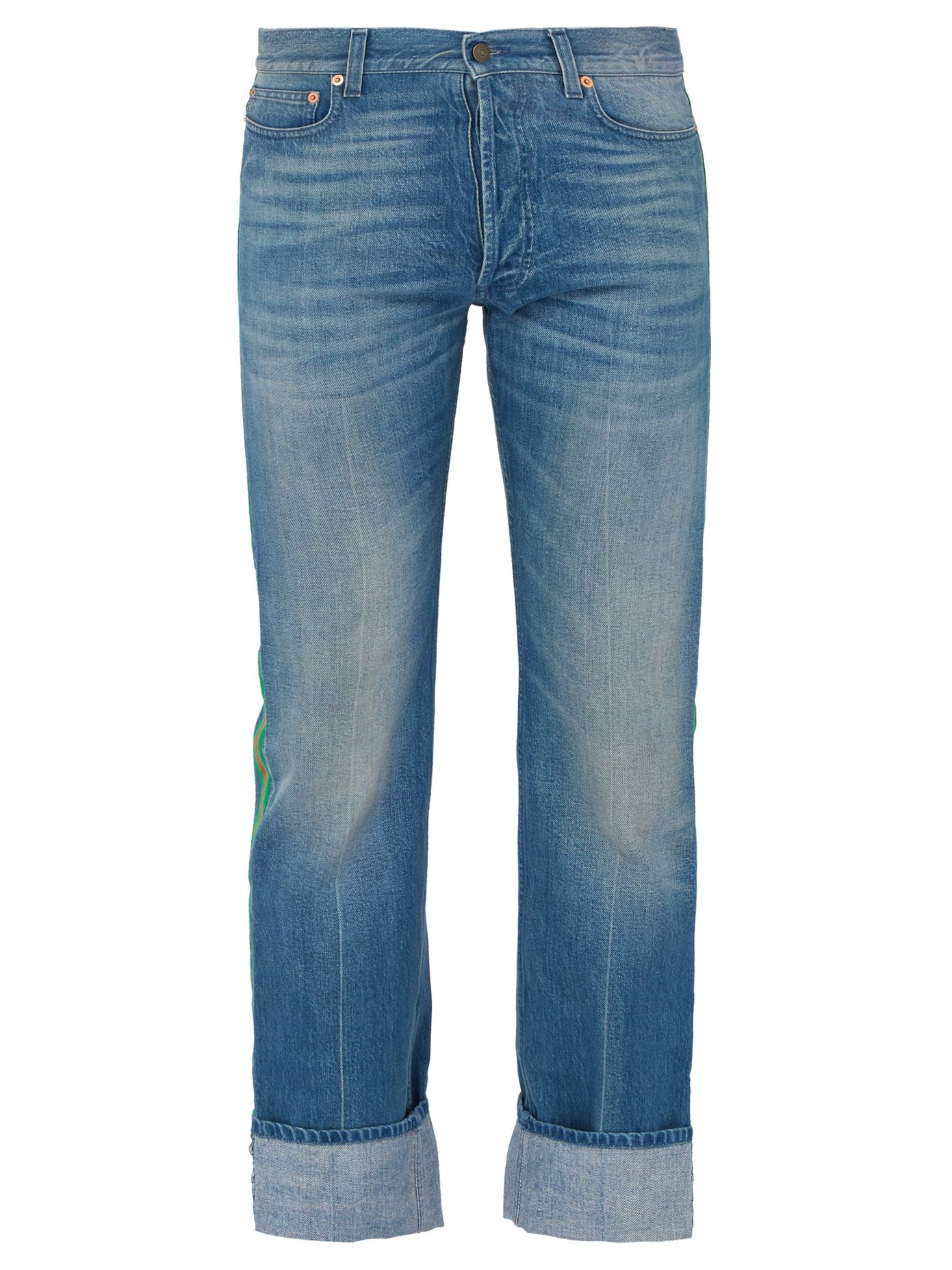 gucci side stripe jeans