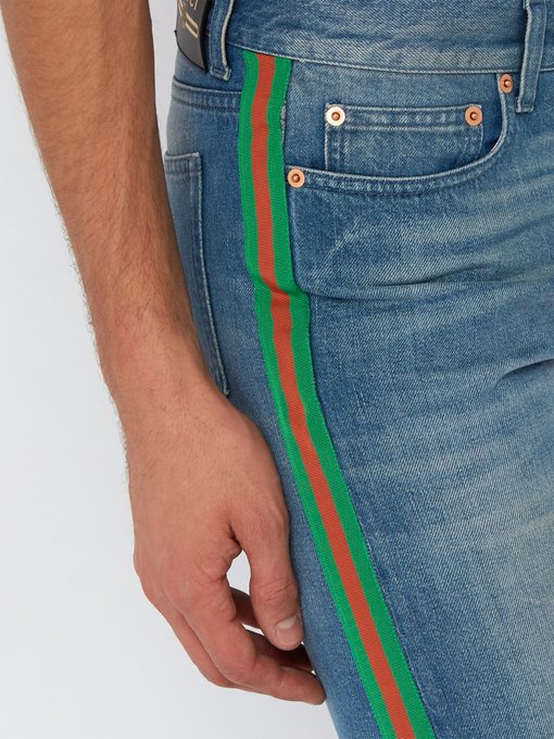 Web side-stripe jeans | Gucci 