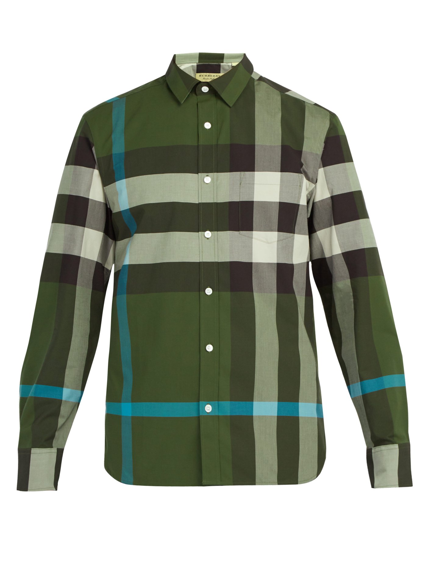 burberry green shirt