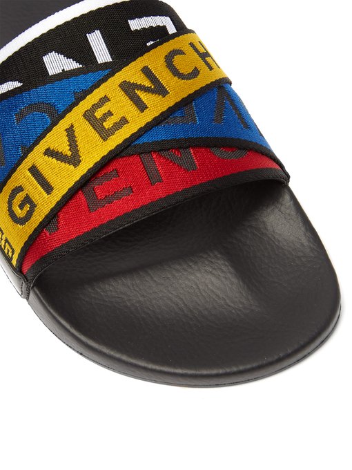Logo-strap rubber slides | Givenchy 