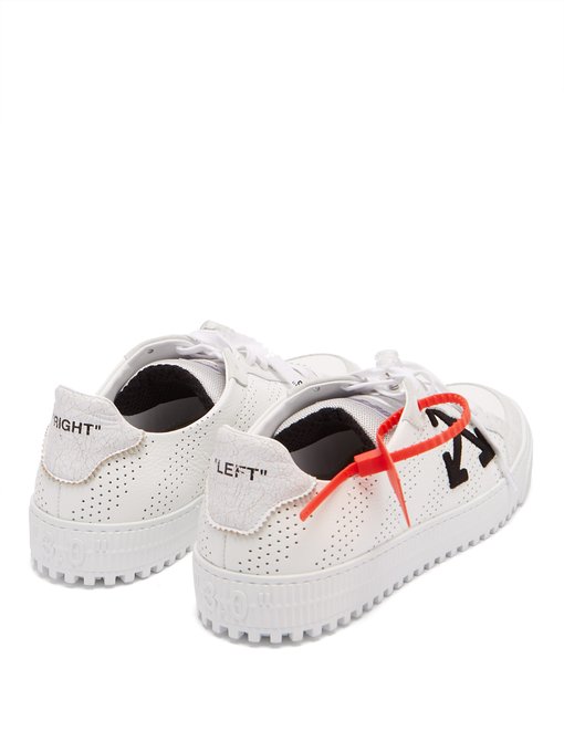 off white left right shoes