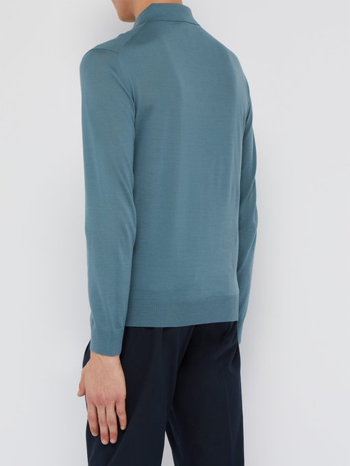 Long-sleeved wool polo shirt | Prada | MATCHESFASHION US