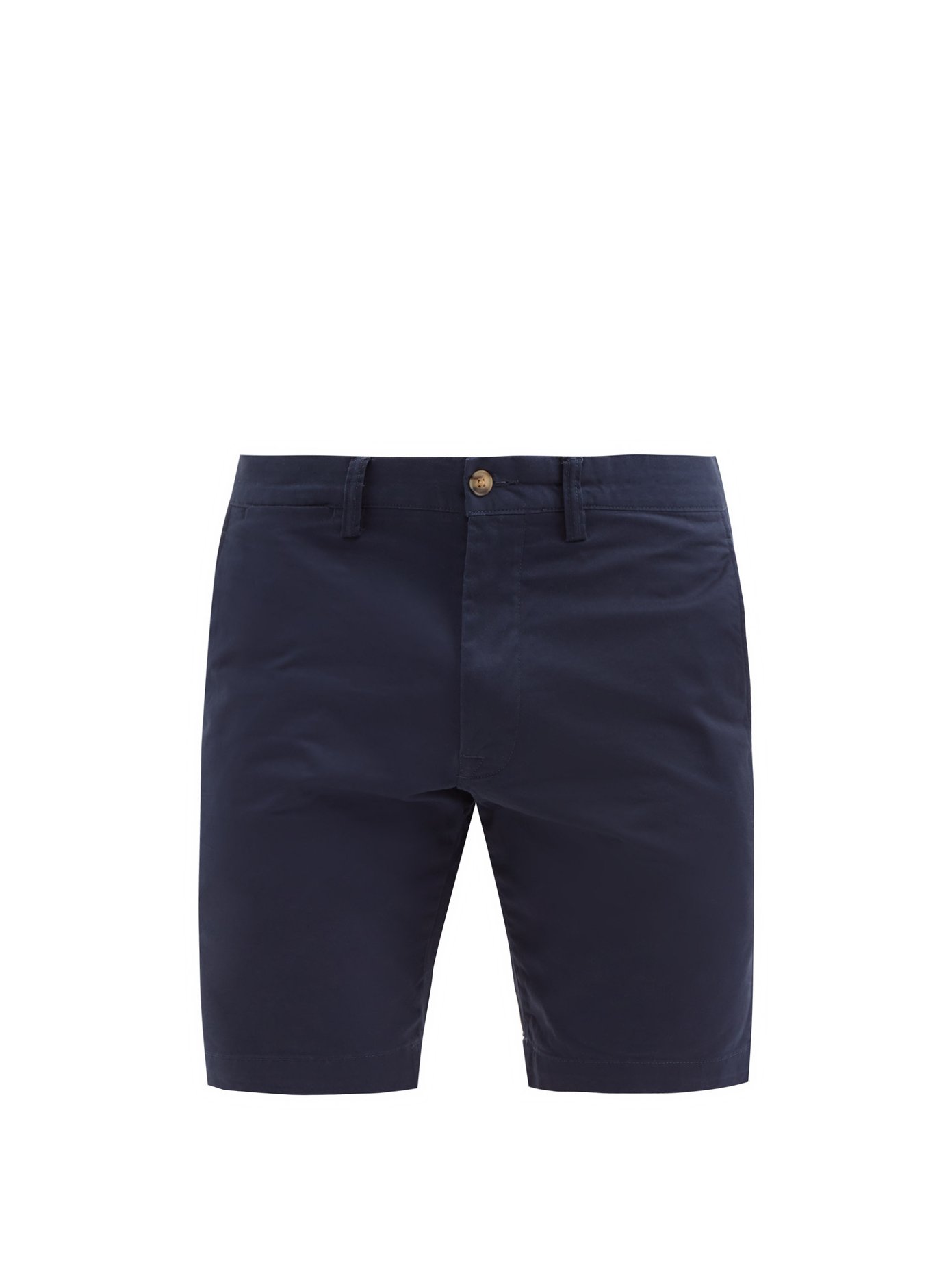 Straight-leg cotton-blend chino shorts 