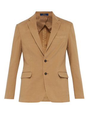 Single-breasted cotton-blend blazer | Polo Ralph Lauren | MATCHESFASHION US