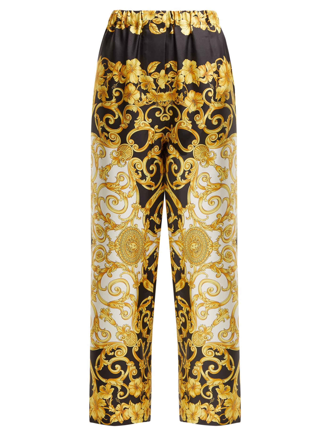 versace print trousers