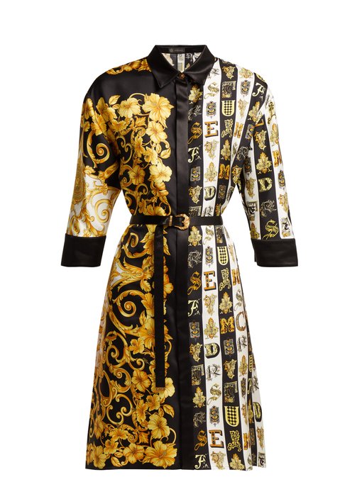 Baroque-print silk-twill shirtdress | Versace | MATCHESFASHION UK
