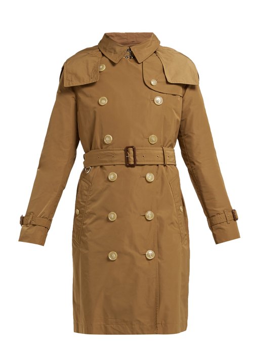 Kensington hooded taffeta trench coat 